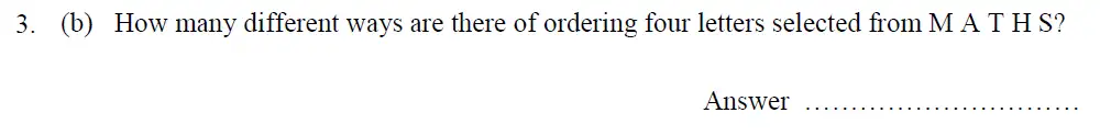 Question 3(b) - Oundle School - 11+ Maths Junior Entrance and Scholarship Examination - 2013
