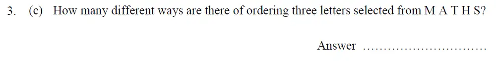 Question 3(c) - Oundle School - 11+ Maths Junior Entrance and Scholarship Examination - 2013