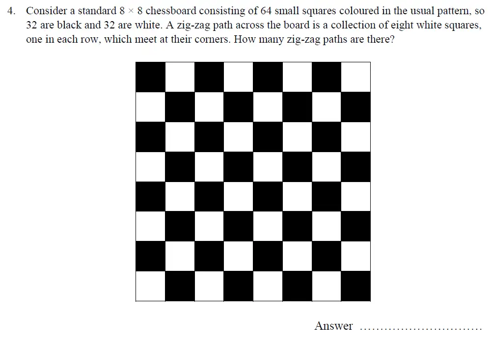 Question 4 - Oundle School - 11+ Maths Junior Entrance and Scholarship Examination - 2013