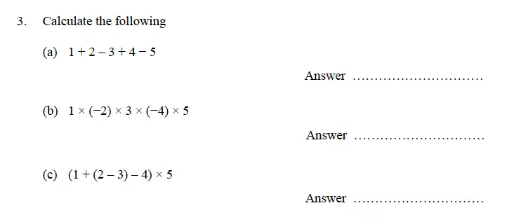 Question 04 - Oundle School - 11+ Maths Junior Entrance and Scholarship Examination - 2014