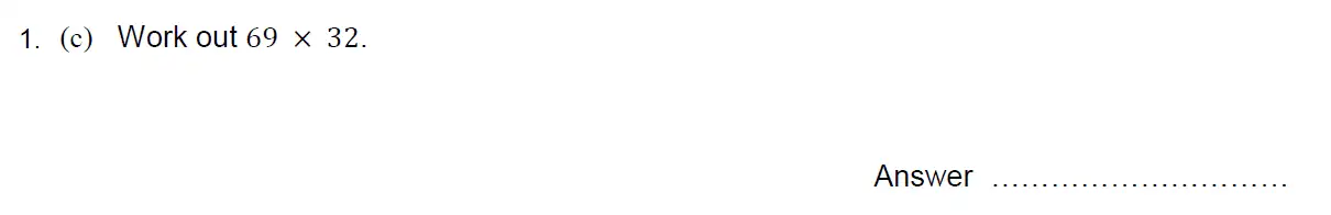 Question 1(c) - Oundle School 11 Plus Maths Junior Entrance Exam 2015