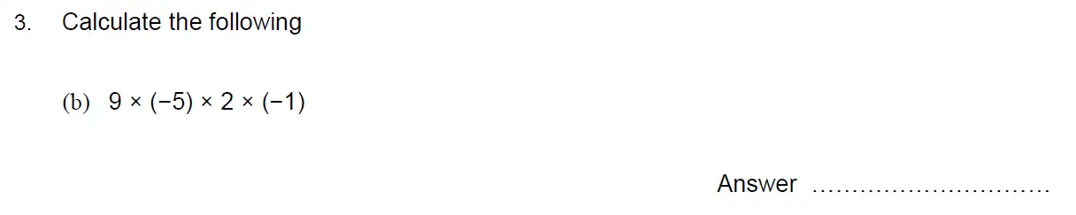 Question 3(b) - Oundle School 11 Plus Maths Junior Entrance Exam 2015