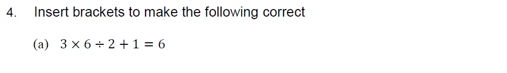 Question 4(a) - Oundle School 11 Plus Maths Junior Entrance Exam 2015