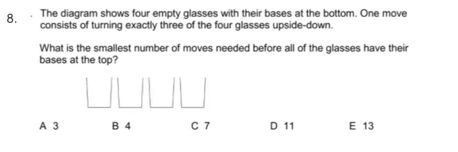 Question 8 - Oundle School 11 Plus Maths Junior Entrance Exam 2015