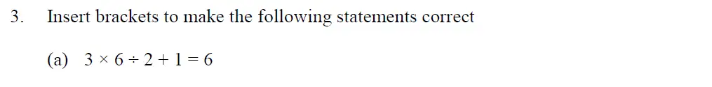 Question 3(a) - Oundle School 11 Plus Maths Junior Entrance Exam 2016