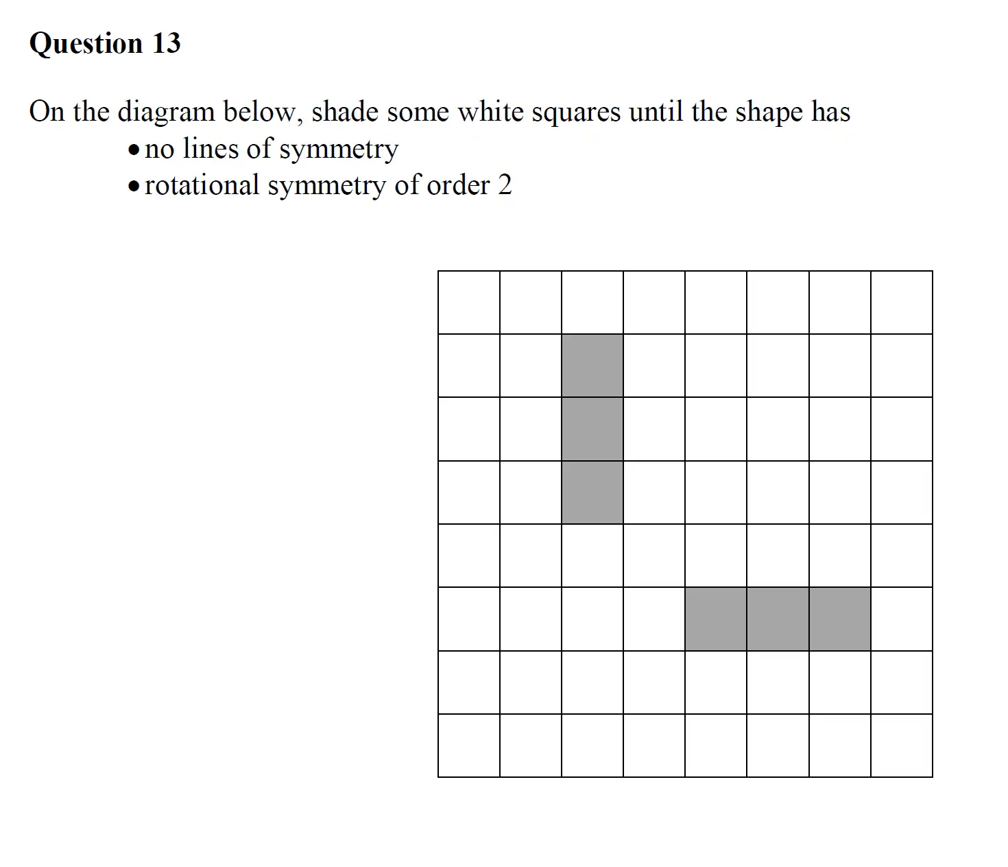 Question 13 - Oundle School 11 Plus Maths Junior Entrance Exam 2017