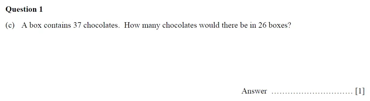 Question 1(c) - Oundle School - 11 Plus Maths Junior Entrance Exam - 2018