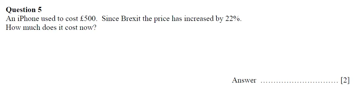 Question 5 - Oundle School - 11 Plus Maths Junior Entrance Exam - 2018