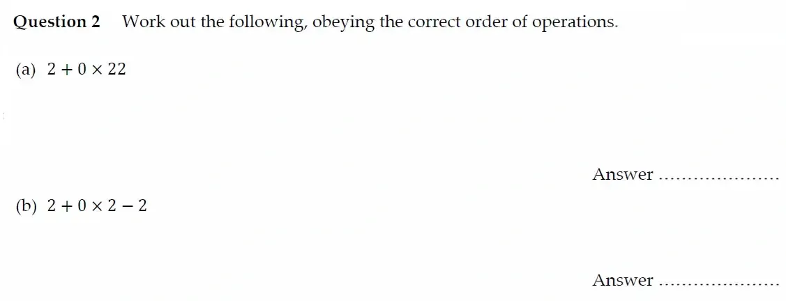 Question 02(a, b) - Oundle School - 11 Plus Maths Junior Entrance Exam - 2022