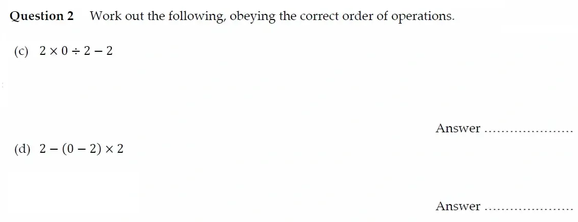 Question 02(c, d) - Oundle School - 11 Plus Maths Junior Entrance Exam - 2022