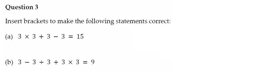 Question 03(a, b) - Oundle School - 11 Plus Maths Junior Entrance Exam - 2022