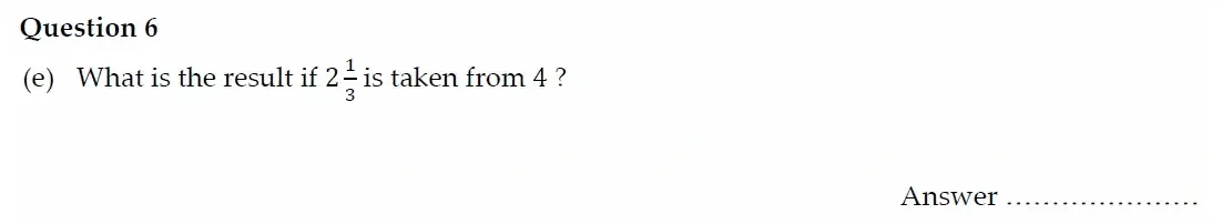 Question 06(e) - Oundle School - 11 Plus Maths Junior Entrance Exam - 2022