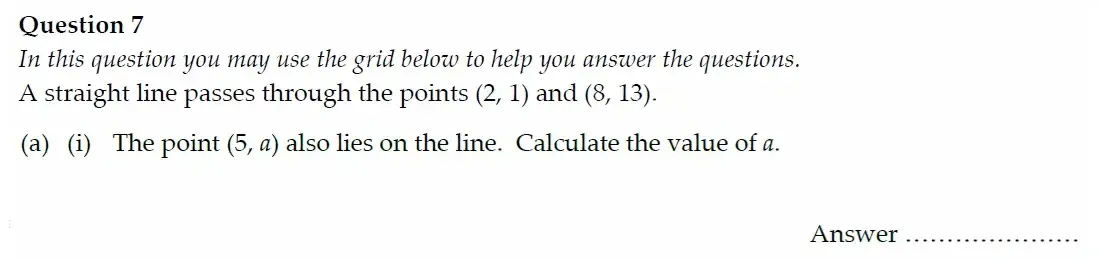 Question 07(a(i)) - Oundle School - 11 Plus Maths Junior Entrance Exam - 2022