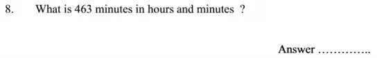Question 8 - Oundle School 11 Plus Maths Sample Paper 2008