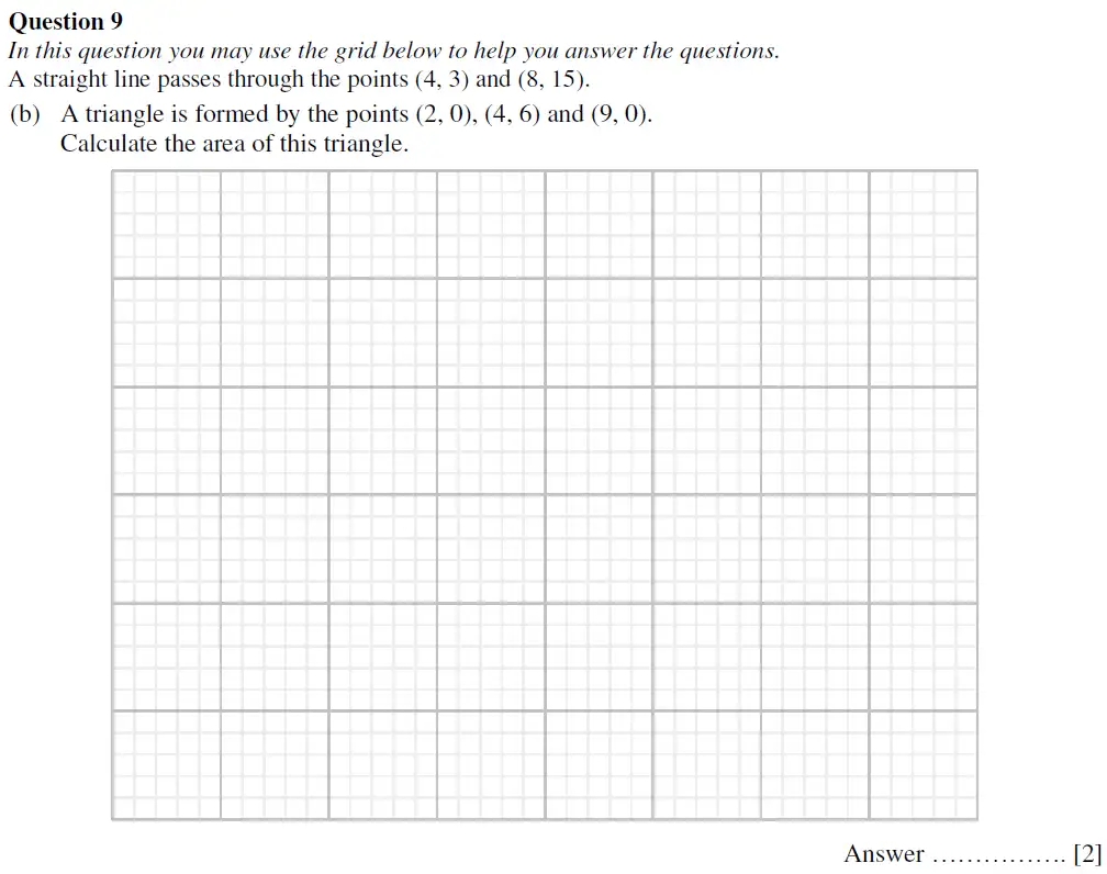 Question 9(b) - Oundle School First Form Mathematics 2020