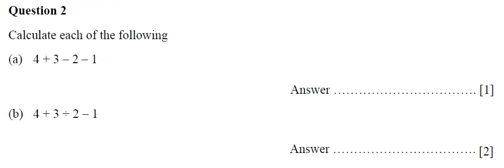 Question 2(a,b) - Oundle School - 11 Plus Second Form Mathematics - 2019