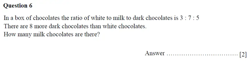 Question 6 - Oundle School - 11 Plus Second Form Mathematics - 2019