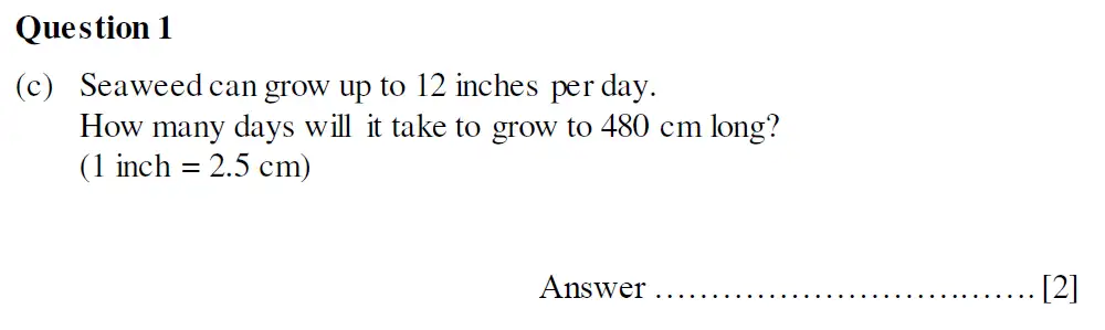 Question 1(c) - Oundle School Second Form Mathematics 2020