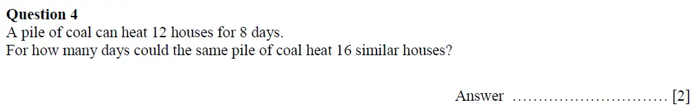 Question 4 - Oundle School First Form Mathematics 2019