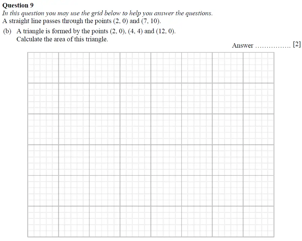 Question 9(b) - Oundle School First Form Mathematics 2019