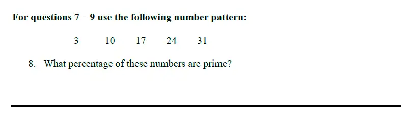 Question 8 - Queens’ School – Maths Familiarisation Paper - 2024