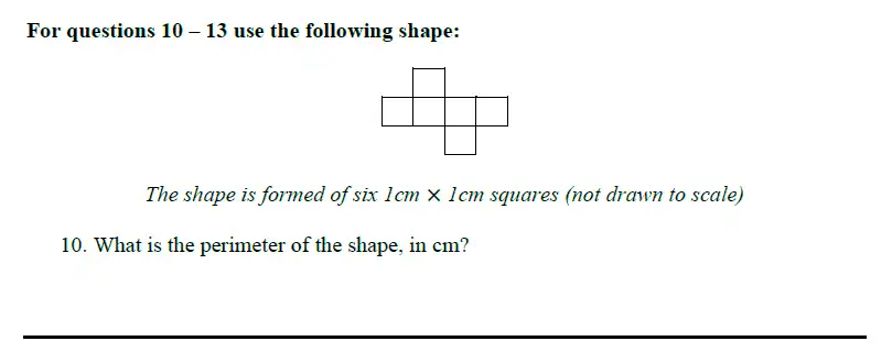 Question 10 - Queens’ School – Maths Familiarisation Paper - 2024