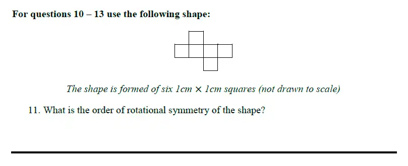 Question 11 - Queens’ School – Maths Familiarisation Paper - 2024
