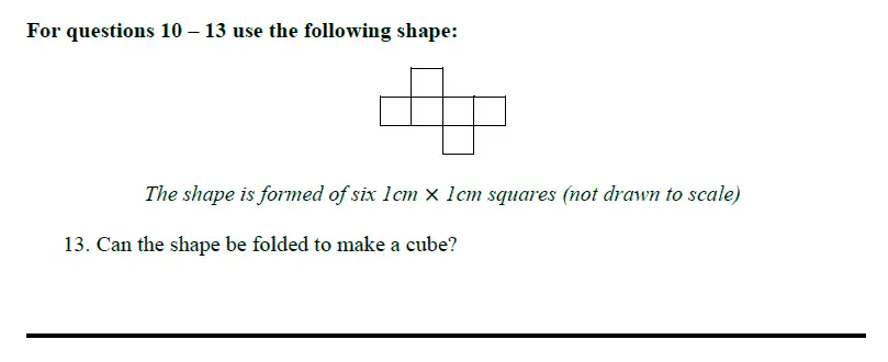 Question 13 - Queens’ School – Maths Familiarisation Paper - 2024