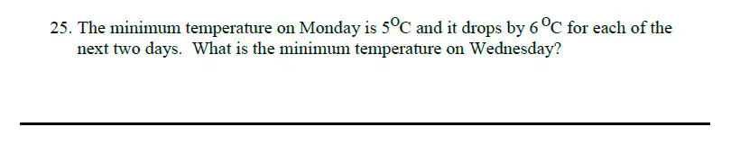Question 25 - Queens’ School – 11 Plus Maths Familiarisation Paper - 2024