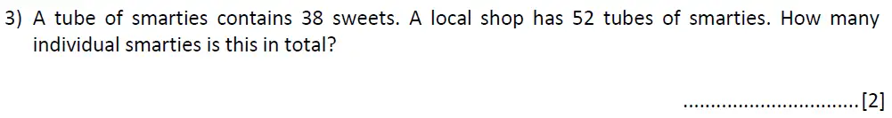 Question 3 - Reigate Grammar 11 Plus Maths Entrance Examination 2024