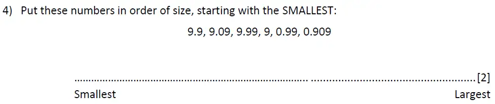 Question 4 - Reigate Grammar 11 Plus Maths Entrance Examination 2024