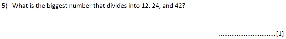 Question 5 - Reigate Grammar 11 Plus Maths Entrance Examination 2024