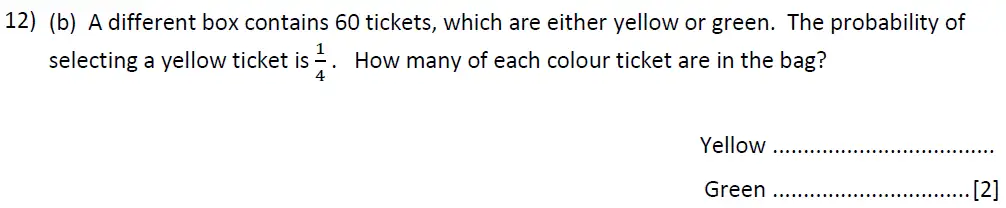 Question 12(b) - Reigate Grammar 11 Plus Maths Entrance Examination 2024