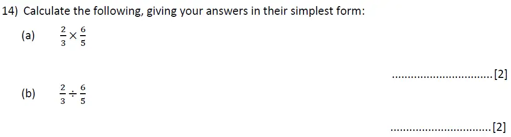 Question 14(a,b) - Reigate Grammar 11 Plus Maths Entrance Examination 2024