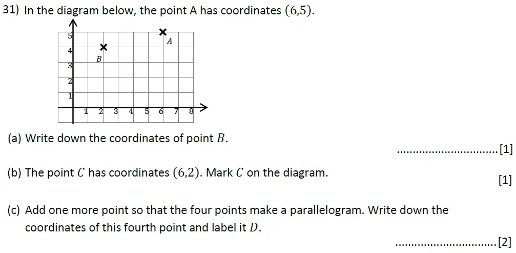 Question 31 - Reigate Grammar 11 Plus Maths Entrance Examination 2024