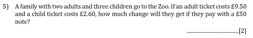Question 5 - Reigate Grammar School – 11+ Maths Entrance Exam Paper – 2019