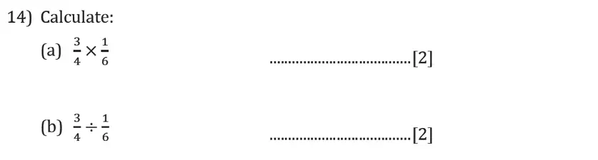 Question 14(a,b) - Reigate Grammar School – 11+ Maths Entrance Exam Paper – 2019