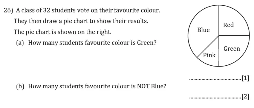 Question 26(a,b) - Reigate Grammar School – 11+ Maths Entrance Exam Paper – 2019