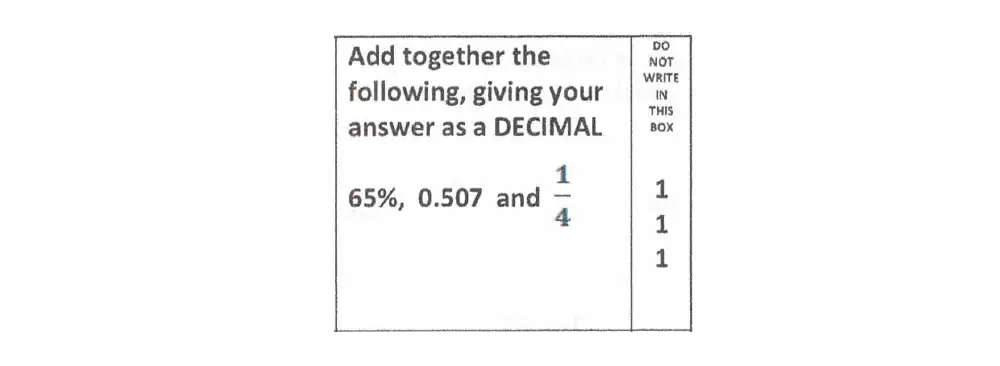 Question 34 - Reigate Grammar School 11 Maths Entrance Examination 2012
