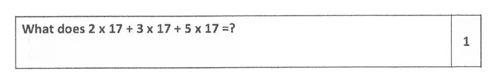 Question 50 - Reigate Grammar School 11 Maths Entrance Examination 2012