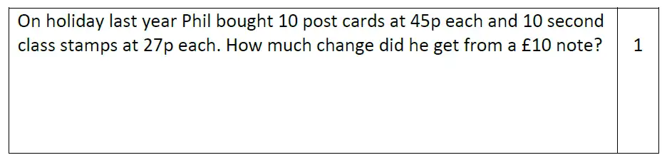 Question 56 - Reigate Grammar School 11 Maths Entrance Examination 2013