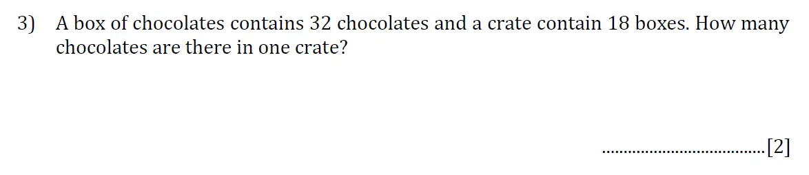 Question 3 - Reigate Grammar School 11 Plus 2017 Entrance Examination