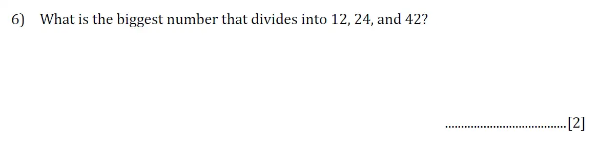 Question 6 - Reigate Grammar School 11 Plus 2017 Entrance Examination
