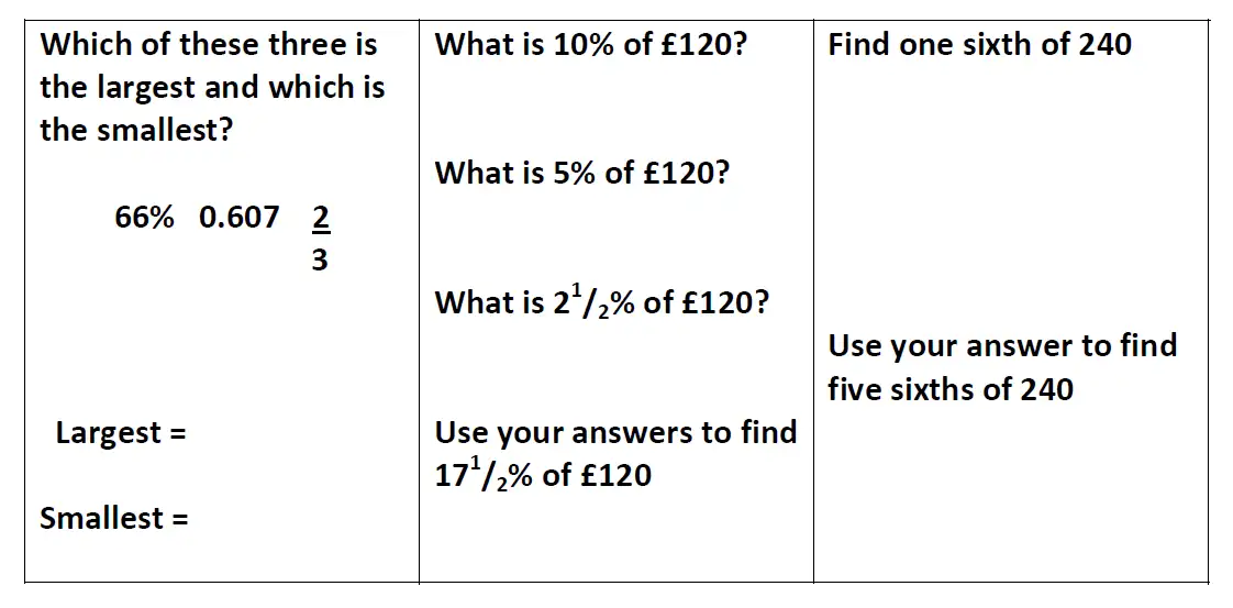 Question 13-15(13,14,15) - Reigate Grammar School 11 Plus Maths Entrance Exam Paper 2014