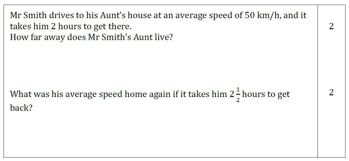 Question 48-49(48,49) - Reigate Grammar School 11 Plus Maths Entrance Examination 2015