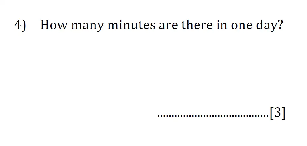 Question 4 - Reigate Grammar School 11 Plus Maths Entrance Examination 2023
