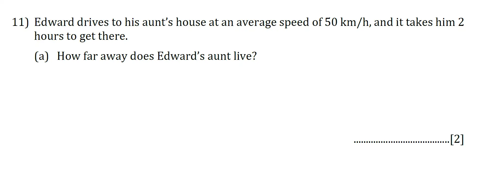 Question 11(a) - Reigate Grammar School 11 Plus Maths Entrance Examination 2023