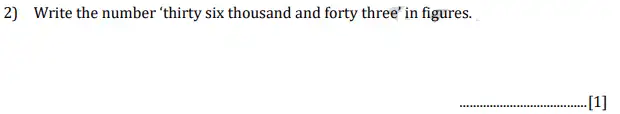 Question 2 - Reigate Grammar School - 11+ Sample Maths Paper - 2018