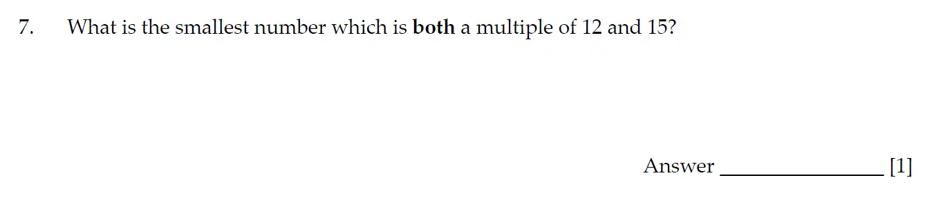 Question 7 - Sevenoaks School - Year 7 Maths Entrance Exam - 2020