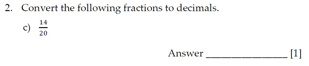 Question 2(c) - Sevenoaks School Year 7 Entrance Exam 2021